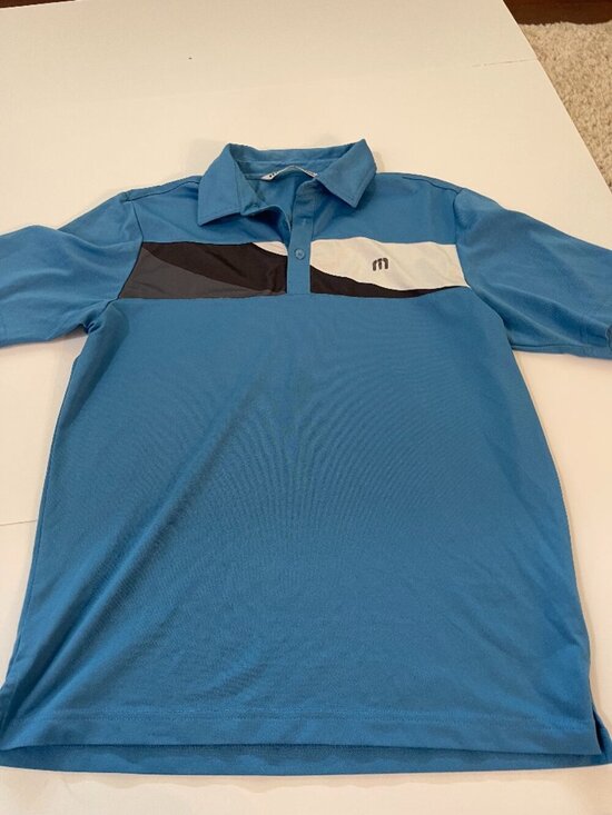 Travis Mathew Other - TravisMathew Blue Colorblock Golf Polo Shirt Men’s Small